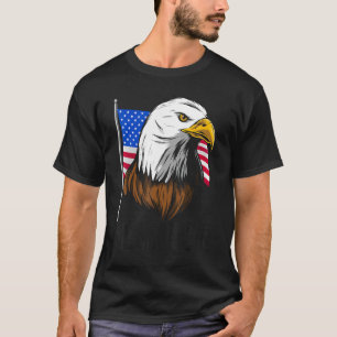 Camiseta Merica Bald Eagle Independence Day 4 de julho