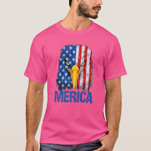 Camiseta Merica Bald Eagle Independence Day 4 de julho