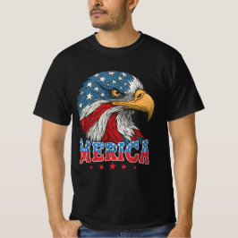 Camiseta Merica Bald Eagle Patriótica Eagle 4 de julho