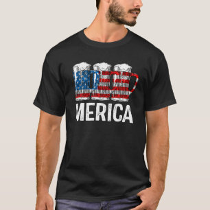 Camiseta Merica Beer American Flag 4 De Julho