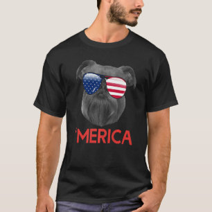 Camiseta Merica Bruxelas Griffon American Bandeira 4 De Jul