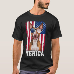Camiseta Merica Bull Terrier Dog USA Flag Patriótico 4º