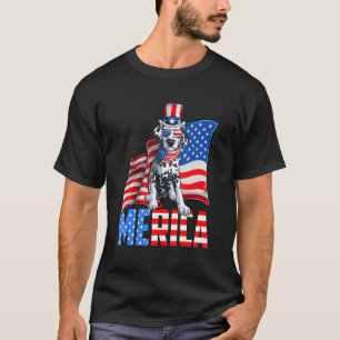 Camiseta Merica Dalmaciana 4 De Julho Americano Flag Dal