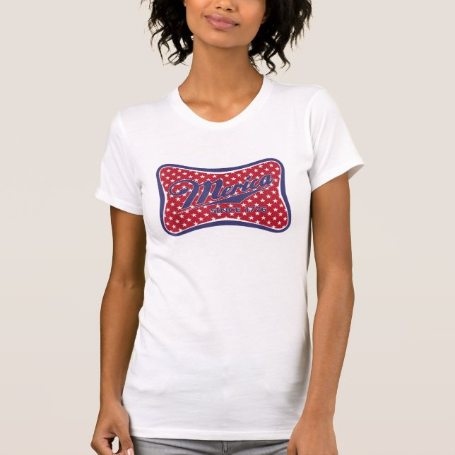 Camiseta Merica desde 1776 Engraçado 4 de julho (Frente)