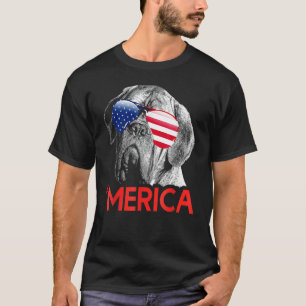 Camiseta Merica Dogue De Bordeaux American Flag 4 De Julho