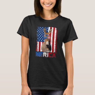 Camiseta Merica Donkey & Usa Flag Patriotic Farmer 4th Of J