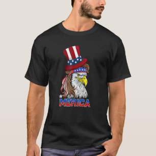 Camiseta Merica Eagle Mullet American Flag Usa Happy 4th Of