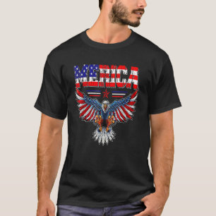 Camiseta Merica Eagle Mullet American Flag Usa Men 4th Of J