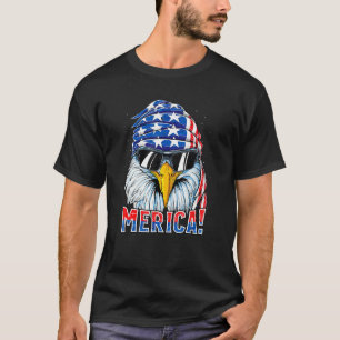 Camiseta Merica Eagle Mullet American Flag Usa Veteranos 4º