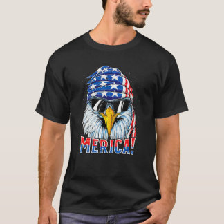 Camiseta Merica Eagle Mullet American Flag Usa Veteranos 4º