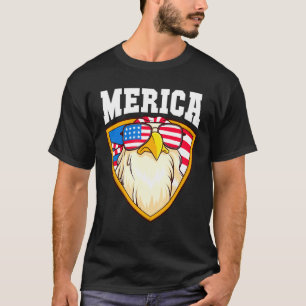 Camiseta Merica Eagle Patriótica Quarto De Julho Americano