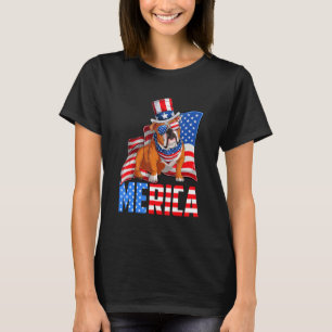Camiseta Merica English Bulldog 4 De Julho Americano Fl