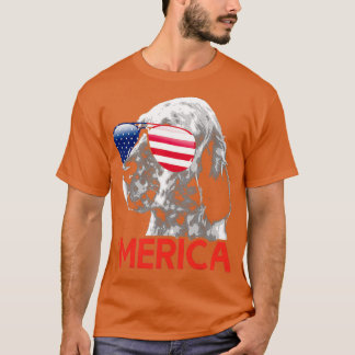 Camiseta Merica English Setter American Flag (2)