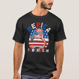 Camiseta Merica Flock Sim Flamingo U Flag Retroativo 4 de j