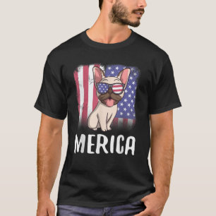 Camiseta Merica French Bulldog Dog Frenchie American Flag 4