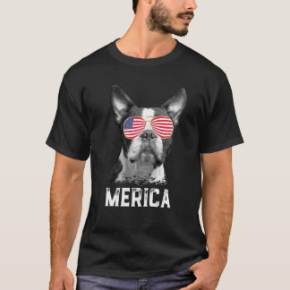 Camiseta Merica Funny Boston Terrier Puppy Dog Lover Americ