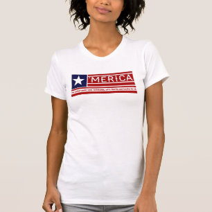 Camiseta 'Merica - garantia do design da bandeira dos EUA
