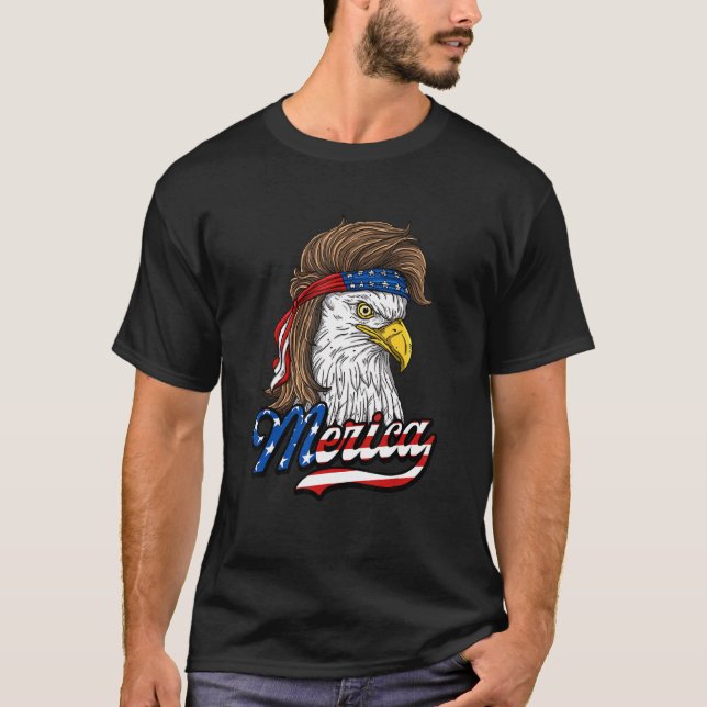 Camiseta Merica Patriot Patriótico Usa Águia da Liberdade 4 (Frente)