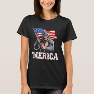 Camiseta Merica Pé Grande Bandeira Americana Patriótica Sas