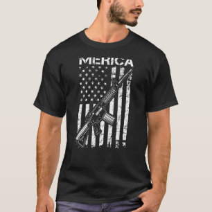 Camiseta MERICA Pro Gun AR15 EUA Emenda ao segundo de Sinal
