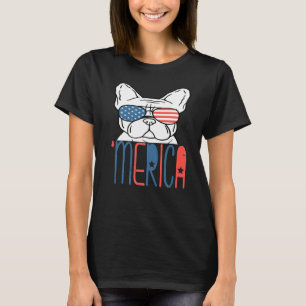 Camiseta Merica Pug Lover Independência Dia 4 De Julho Ide