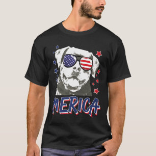 Camiseta Merica Rottweilers Cão 4 De Julho Dos Eua Gift Pre