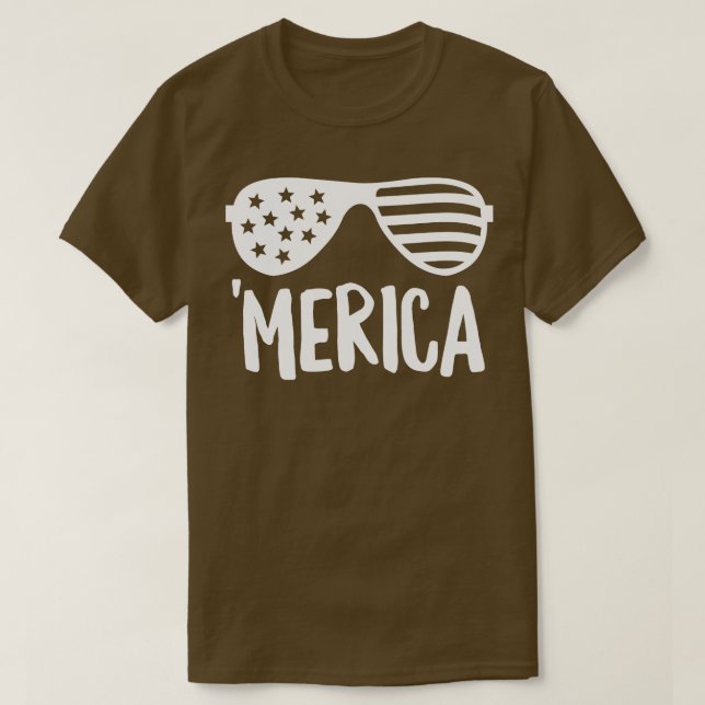 Camiseta Merica Shades White (Frente do Design)