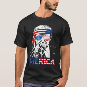 Camiseta Merica Shirt Happy 4 De Julho Merica Trump