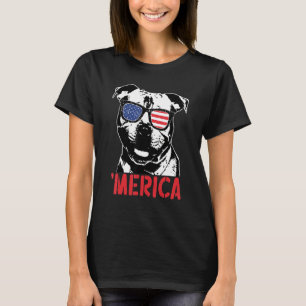 Camiseta Merica Staffordshire Bull Terrier American Flag 4t