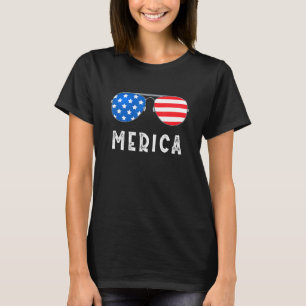 Camiseta Merica Sunglass 4 De Julho Flag Usa American Fl