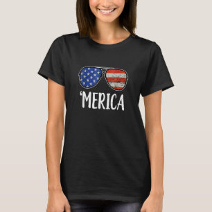 Camiseta Merica Sunglass 4 De Julho Meninas Mulheres