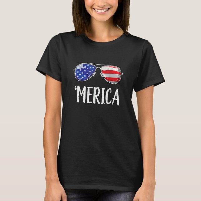 Camiseta Merica Sunvidles 4 de julho Merica Sunglass Men W (Frente)