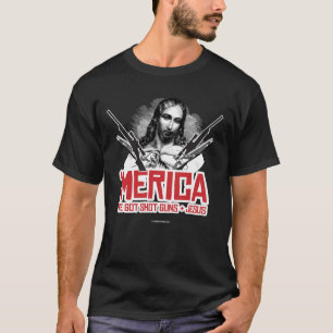 Camiseta 'Merica - Temos Armas e Jesus T-Shirt