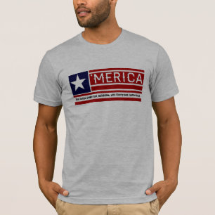 Camiseta MERICA - Texto de Customizeable da forma da