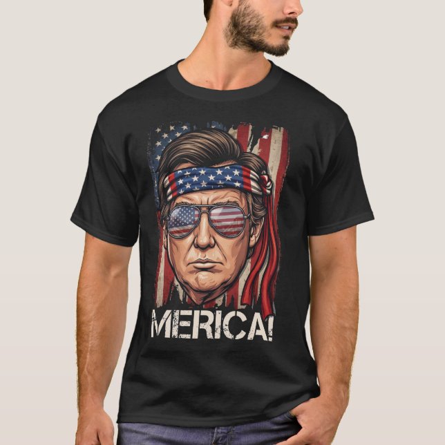 Camiseta Merica Trump!  (Frente)