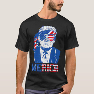 Camiseta Merica Trump Happy 4 De Julho Bandeira Americana T