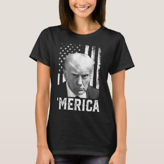 Camiseta Merica Trump Happy 4 De Julho Bandeira Americana T