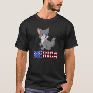 Camiseta Merica Usa Flag Alaskan Malamute Dog Sunglass 4t