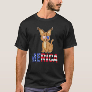 Camiseta Merica Usa Flag Bobcats Sunglass Patriotic 4th O