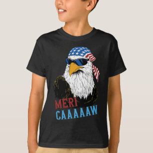 Camiseta Mericaaaaaw Eagle Mullet 4 De Julho Americano