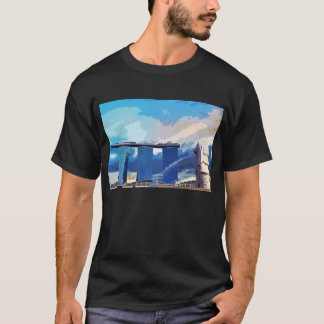 Camiseta Merlion Marina Bay Architecture Cingapura