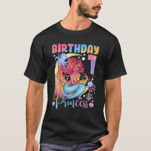 Camiseta Mermaid Birthday Girl 1 ano primeiro aniversario P