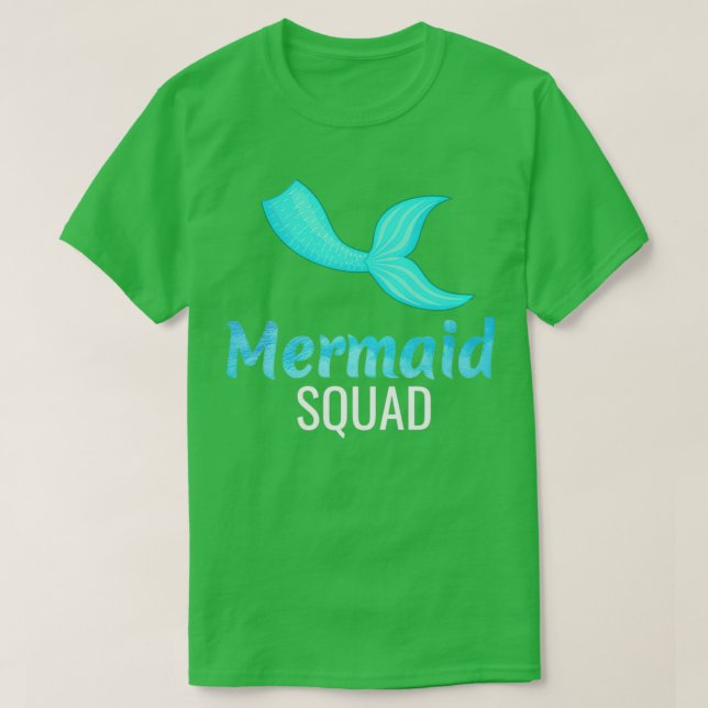 Camiseta Mermaid Birthday Squad Mermaid Party (Frente do Design)