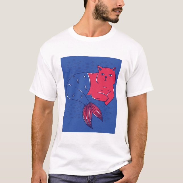 Camiseta Mermaid Cat (Frente)