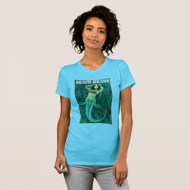 Camiseta Mermaid da Pronta Vintage Beach (Frente Completa)