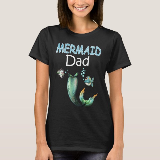 Camiseta Mermaid Dad Cool Family Matching Set (Frente)