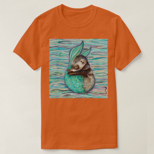 Camiseta Mermaid ferret (Frente do Design)