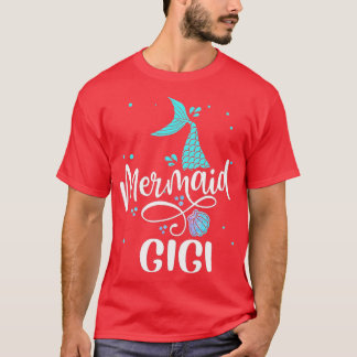 Camiseta Mermaid Gigi Engraçada Família Festas de Festas de