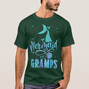 Camiseta Mermaid Gramps Festa de Combinação da Família Merm