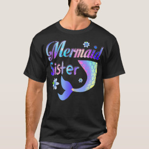 Camiseta Mermaid Irmã Engraçada Sereia Irmã Festa de Corres